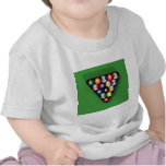 Pool Balls on Green Felt Billiards Table: Tee Shirt