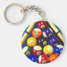 Pool Balls - Rack Em Up! Key Chain
