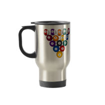 Pool: Billiard Balls: Billiards: Travel Mug