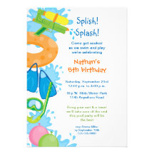 Pool Party Birthday Invitation