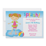 Pool Party Birthday Party Invitation