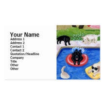 Pool Party Labradors Business Card Template