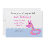 POOL Party Swimming Tube 5x7  Birthday Invitations