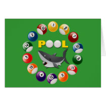 POOL SHARK GREETING CARDS