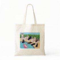 Pool Side Party Labradors Painting