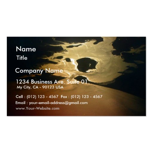 Poole Harbour At Sunset. A Picture From The Plane Business Cards