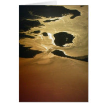 Poole Harbour At Sunset. A Picture From The Plane Card