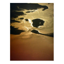 Poole Harbour At Sunset. A Picture From The Plane Post Card