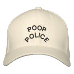 "POOP P0LICE" embroidered on cap embroidered hats