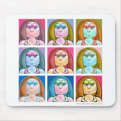 Pop Art Annabelle Mousepad by Spilled_Ink