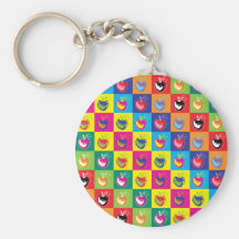 Pop Art Apples Keychain