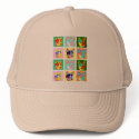Pop Art Australian Cattle Dog hats