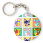 Pop Art Australian Cattle Dog Key Chains