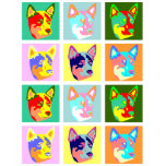 Pop Art Australian Cattle Dog t-shirts