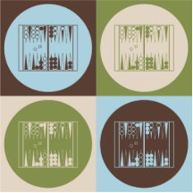Pop Art Backgammon Acrylic Cut Outs
