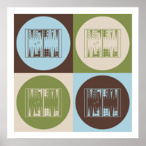 Pop Art Backgammon Poster