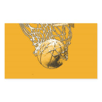 Pop Art Basketball Rectangle Sticker