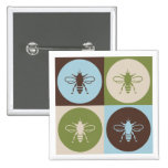 Pop Art Bee Pinback Buttons