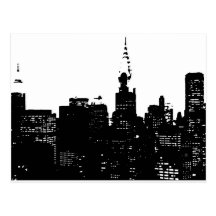 Pop Art Black & White New York Postcards