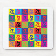 Pop Art Cycling Mouse Pads