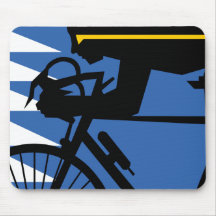Pop Art Cyclist Mouse Pads