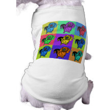 Pop Art Dachsund Doxie Panels Multi-Colour Popart Dog T-shirt