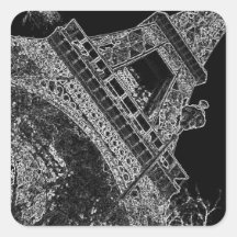 Pop Art Eiffel Tower Paris Square Sticker