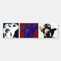 Pop Art Elephants Bumper Sticker
