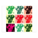 Pop Art Elephants Post Card