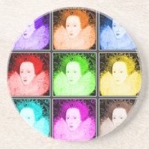 Pop Art Elizabeth I Beverage Coasters