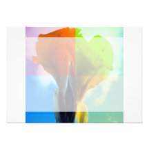 Pop art Flower in different colour quads retro loo Custom Invite