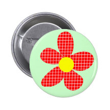 Pop Art Flower - Light Green Buttons
