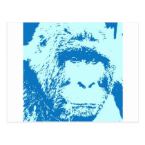 Pop Art Gorilla Faces postcards
