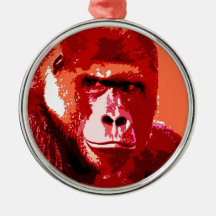 Pop Art Gorilla Ornament