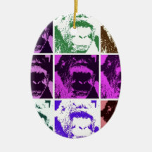 Pop Art Gorillas Christmas Ornament