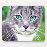 Pop Art Grey Tabby Cat mousepads