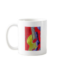 Pop Art Guitar Coffee Mugs