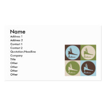 Pop Art Gymnastics Business Card Templates