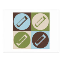 Pop Art Harmonica Post Card
