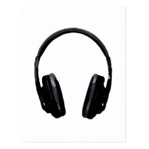 Pop Art Headphone Post Card