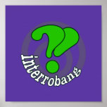 Pop Art Interrobang (Blurple) posters