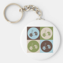 Pop Art Knitting Key Chains