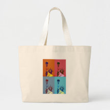 Pop Art Lady Liberty Canvas Bag