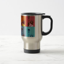 Pop Art Lady Liberty Coffee Mugs