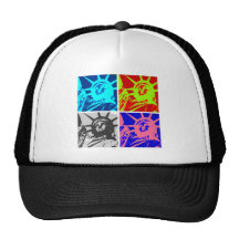 Pop Art Lady Liberty New York City Hat