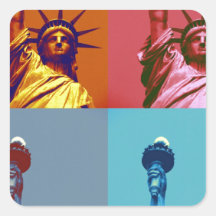 Pop Art Lady Liberty Sticker