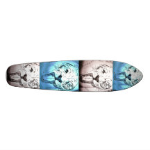 Pop art longboard skateboard