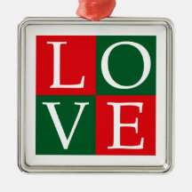 Pop Art Love Christmas Tree Ornaments