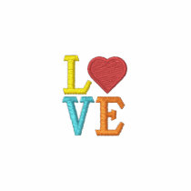 Pop Art LOVE Embroidered Polo Shirt