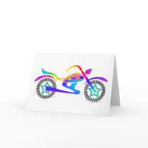 Pop Art MOTORCYCLE Greeting or Note Card